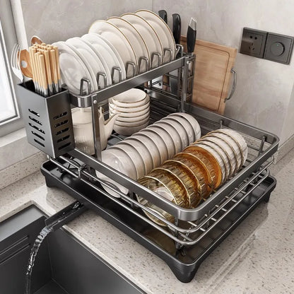 Foldable Over Sink Dish Drying Rack