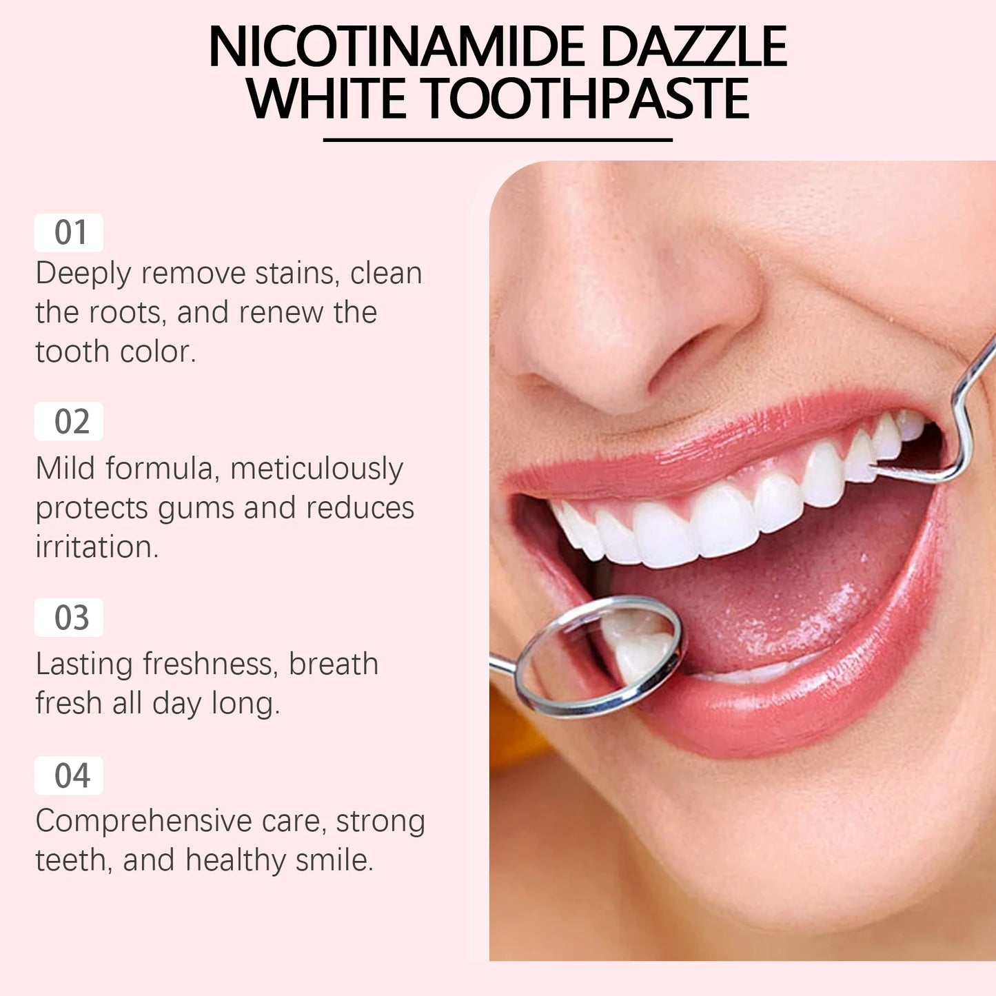 Whitening toothpaste with niacinamide
