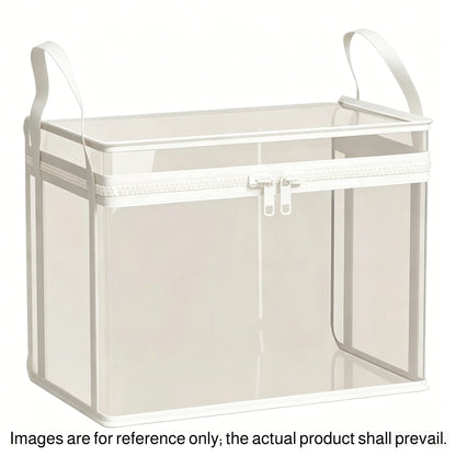 Large Clear Thick Plastic Storage Box with Hinged Lid