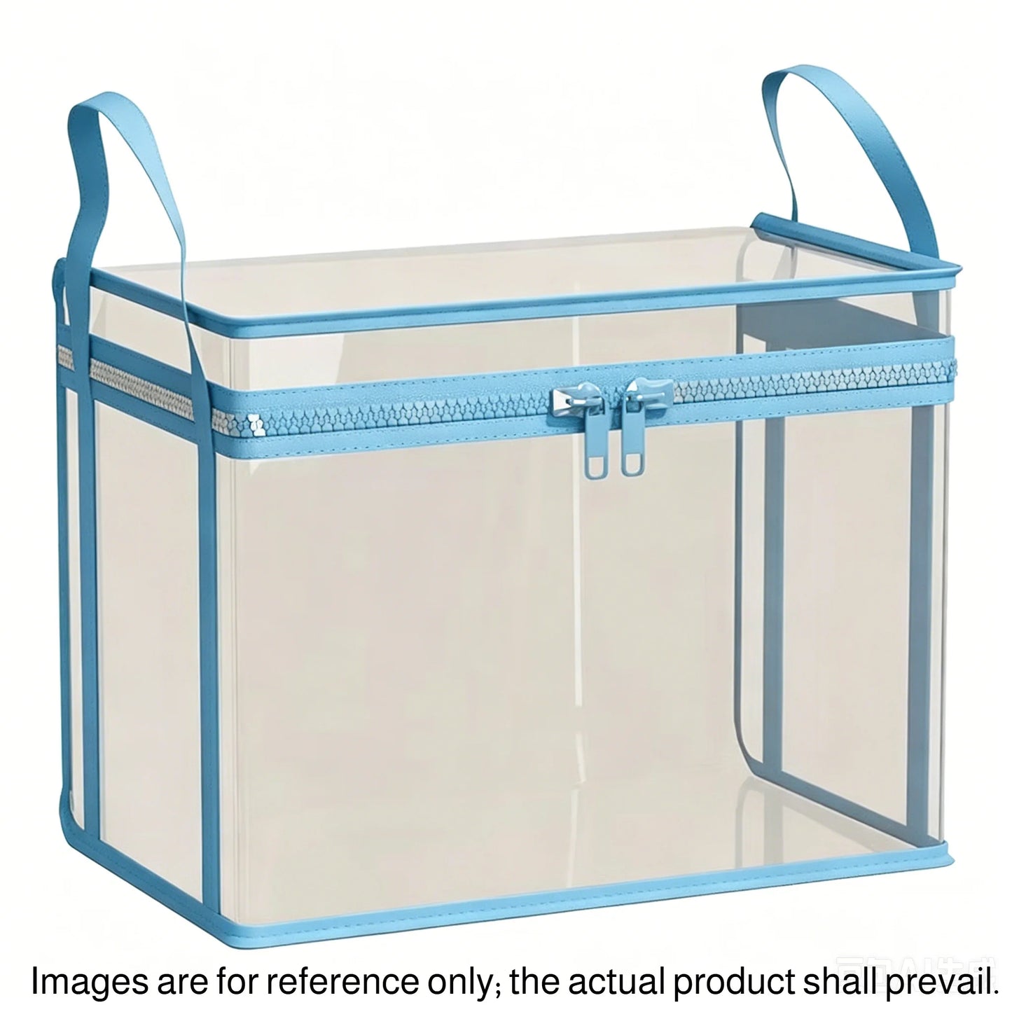 Large Clear Thick Plastic Storage Box with Hinged Lid