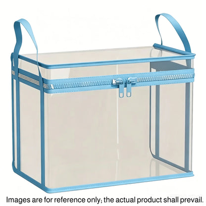 Large Clear Thick Plastic Storage Box with Hinged Lid