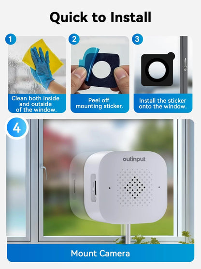 Smart 2K Window Security Camera