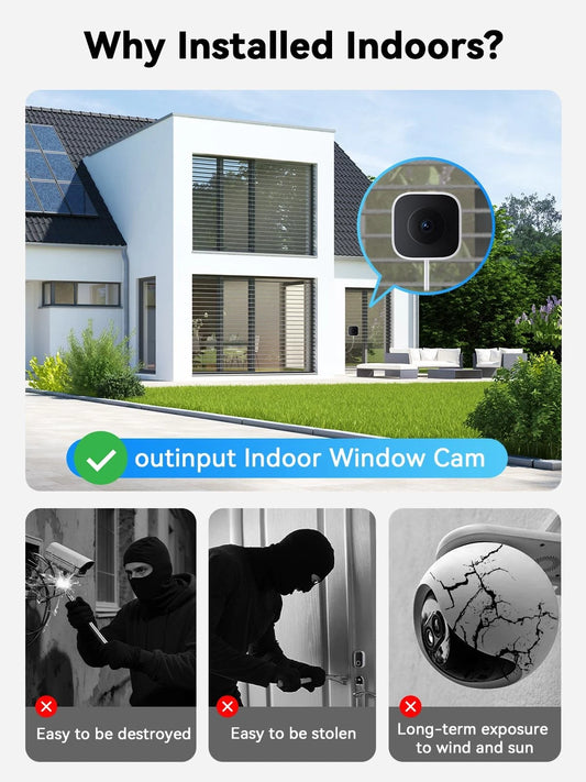 Smart 2K Window Security Camera